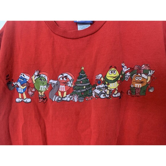 M&M's T-Shirt Women's Medium Red Short Sleeve Graphic Tee Crew Neck - Picture 4 of 4